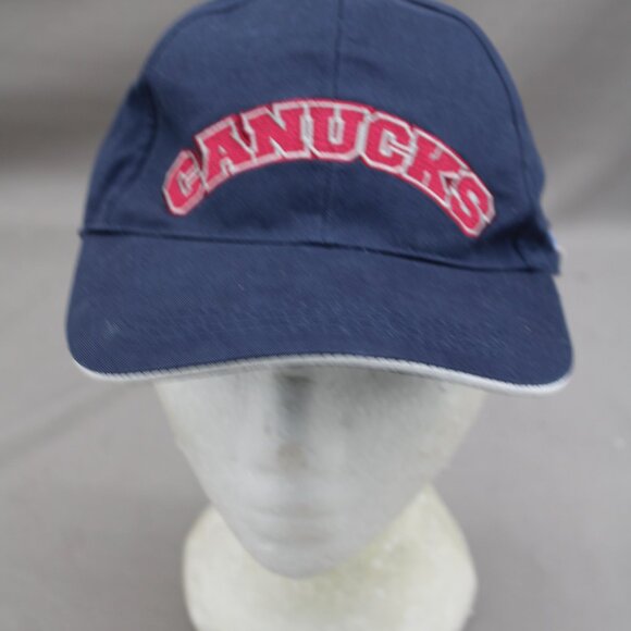 Vancouver Canucks Hat (VTG) - Block Script Back Big Logo - Adult Gripback - Picture 3 of 13
